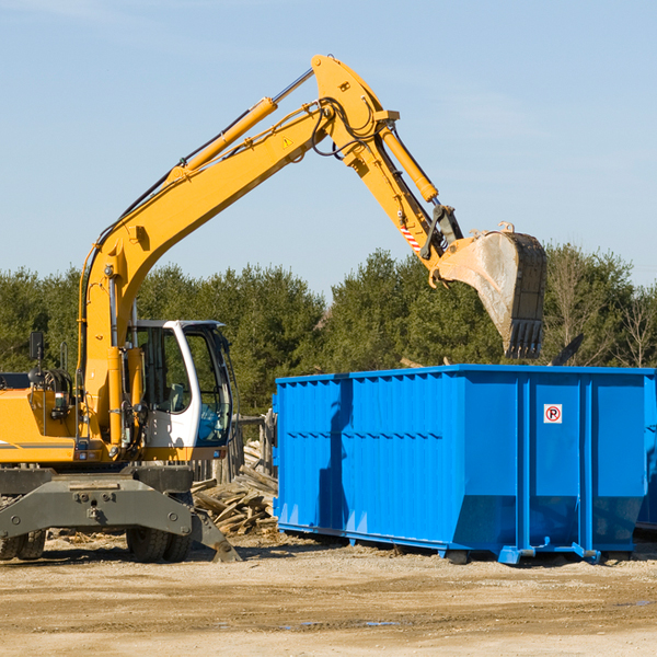 what size residential dumpster rentals are available in Downey California